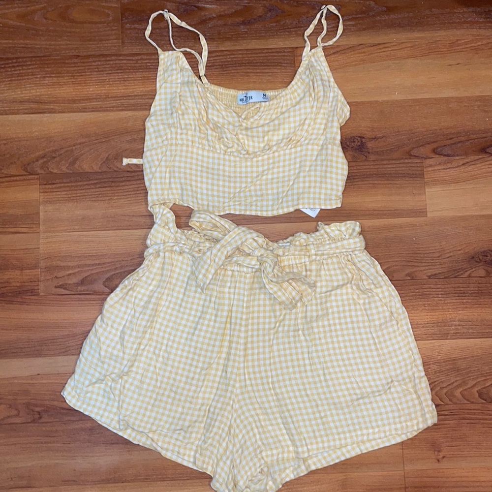 Yellow Gingham Hollister Set